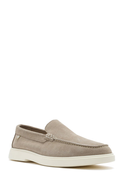 Erkek Bej Süet Deri Casual Loafer