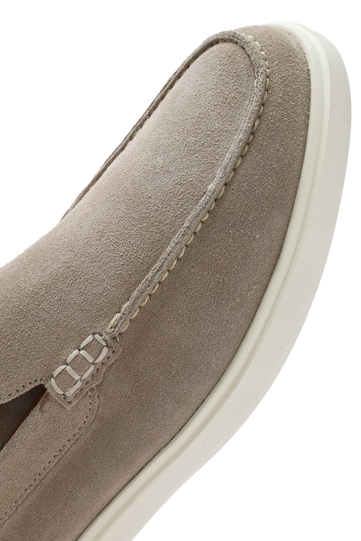 Erkek Bej Süet Deri Casual Loafer