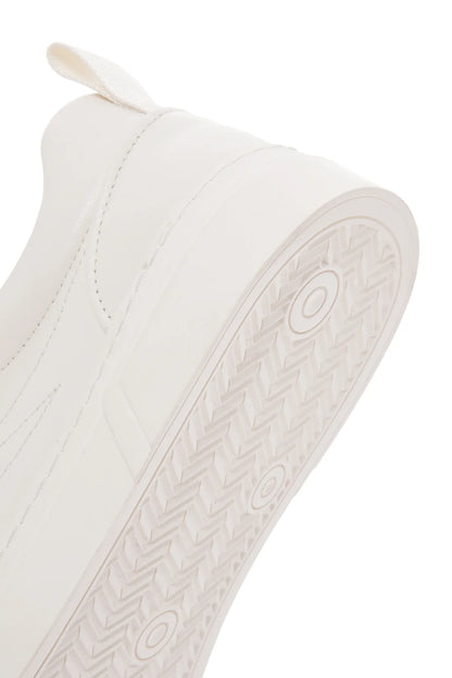 Erkek Beyaz Bağcıklı Kalın Tabanlı Deri Sneaker