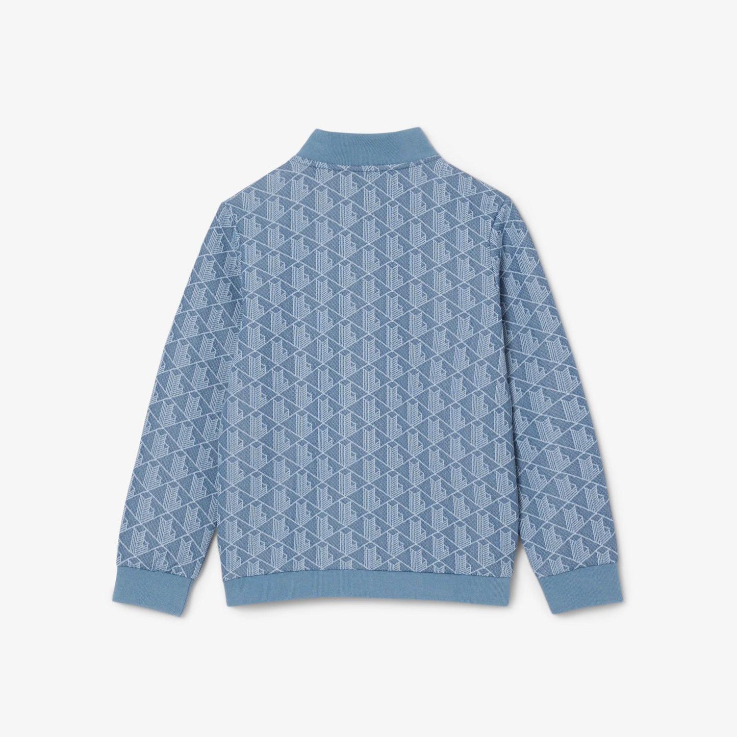 Çocuk Fermuarlı Monogram Mavi Sweatshirt