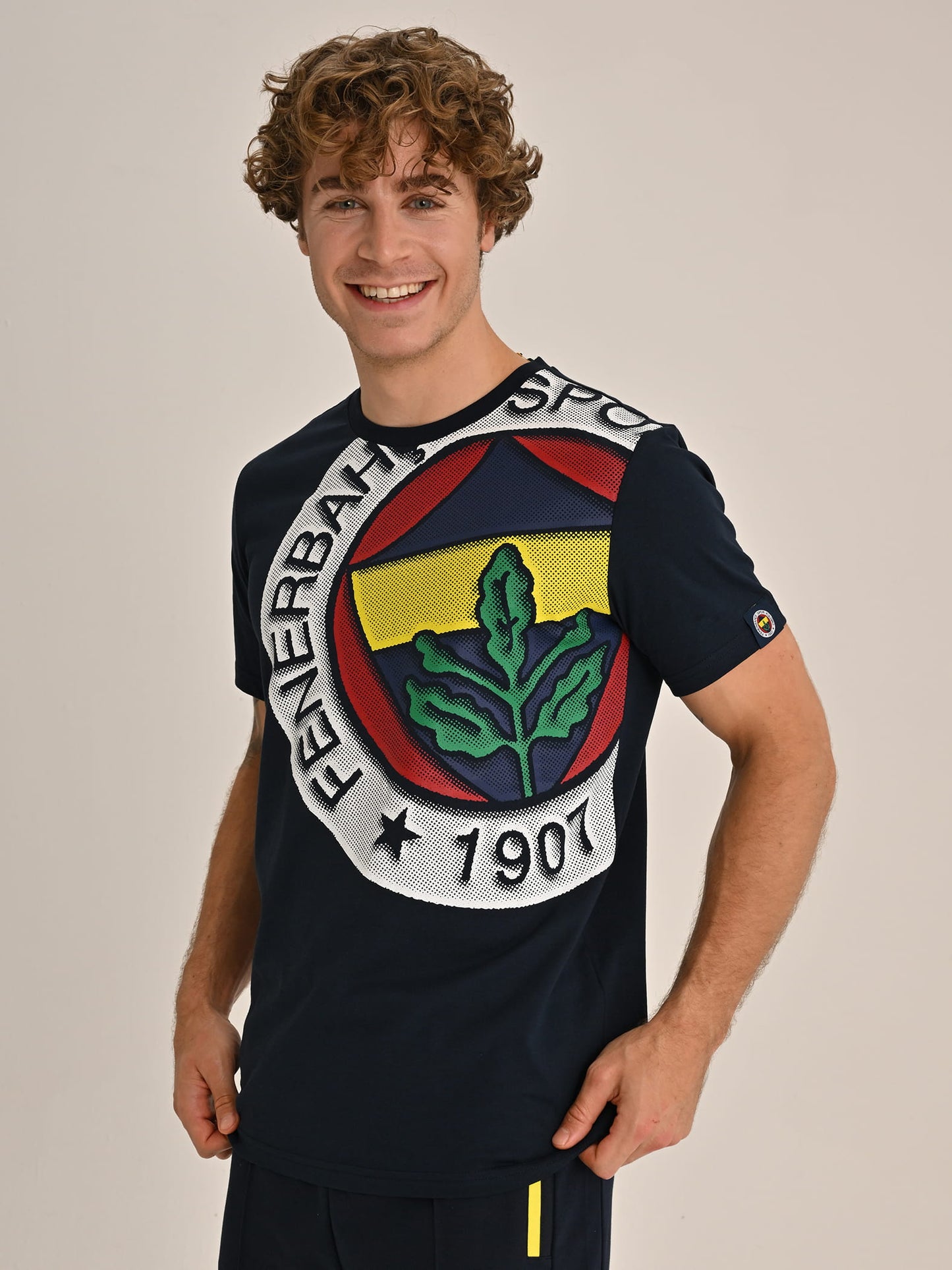 Fenerbahçe Lacivert Tribün Altı Renk Logolu Erkek Tshirt