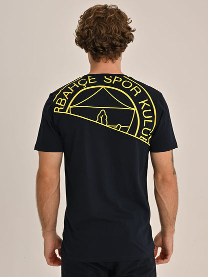 Fenerbahçe Lacivert Tribün Çubuk Bloklı Erkek Tshirt