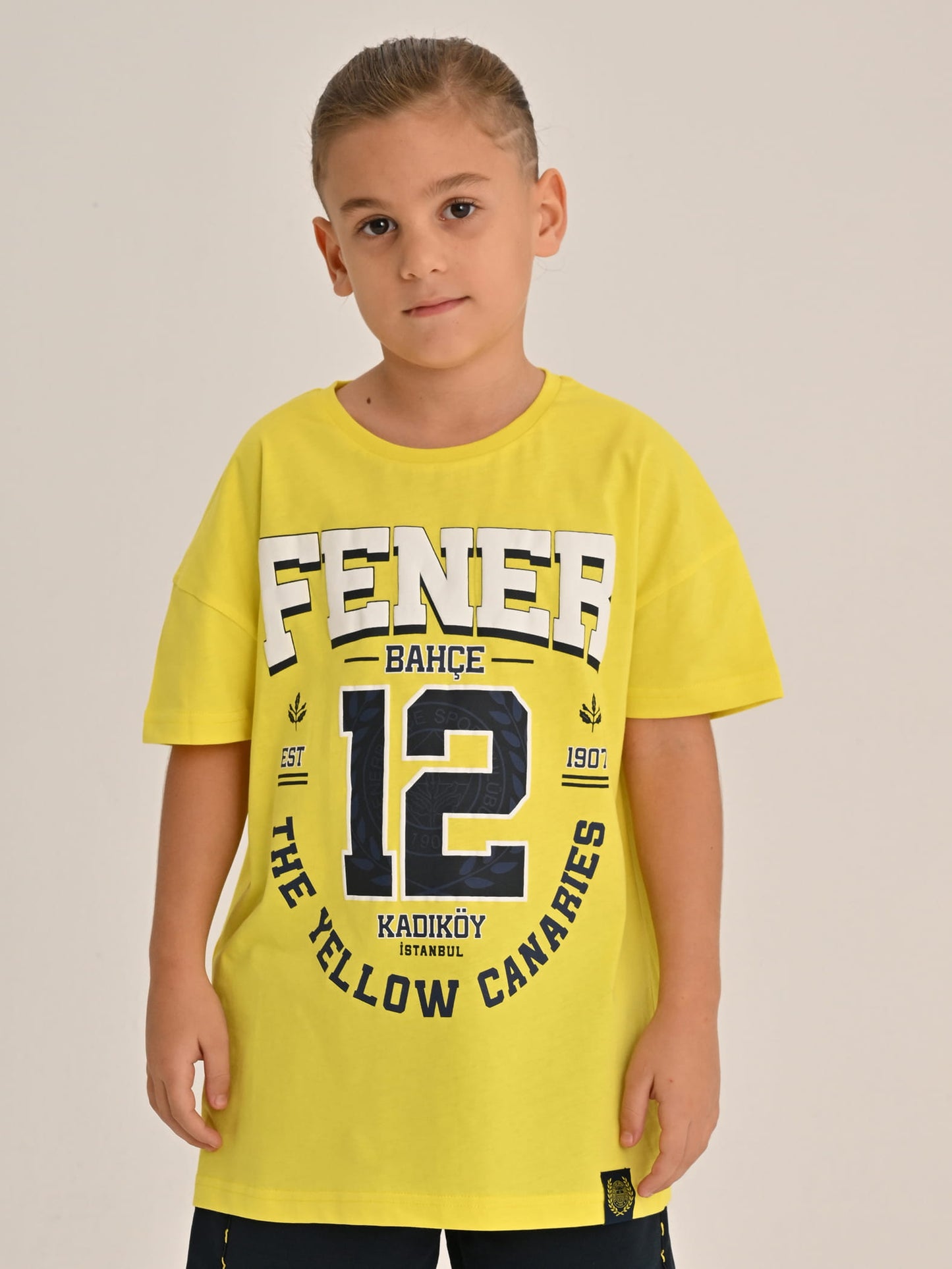 Fenerbahçe Sarı Kolej Yellow Canaries Çocuk Oversize Tshirt