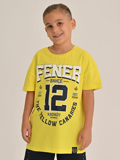 Fenerbahçe Sarı Kolej Yellow Canaries Çocuk Oversize Tshirt