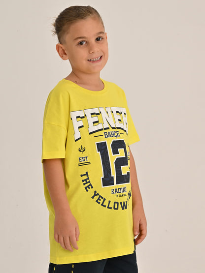 Fenerbahçe Sarı Kolej Yellow Canaries Çocuk Oversize Tshirt