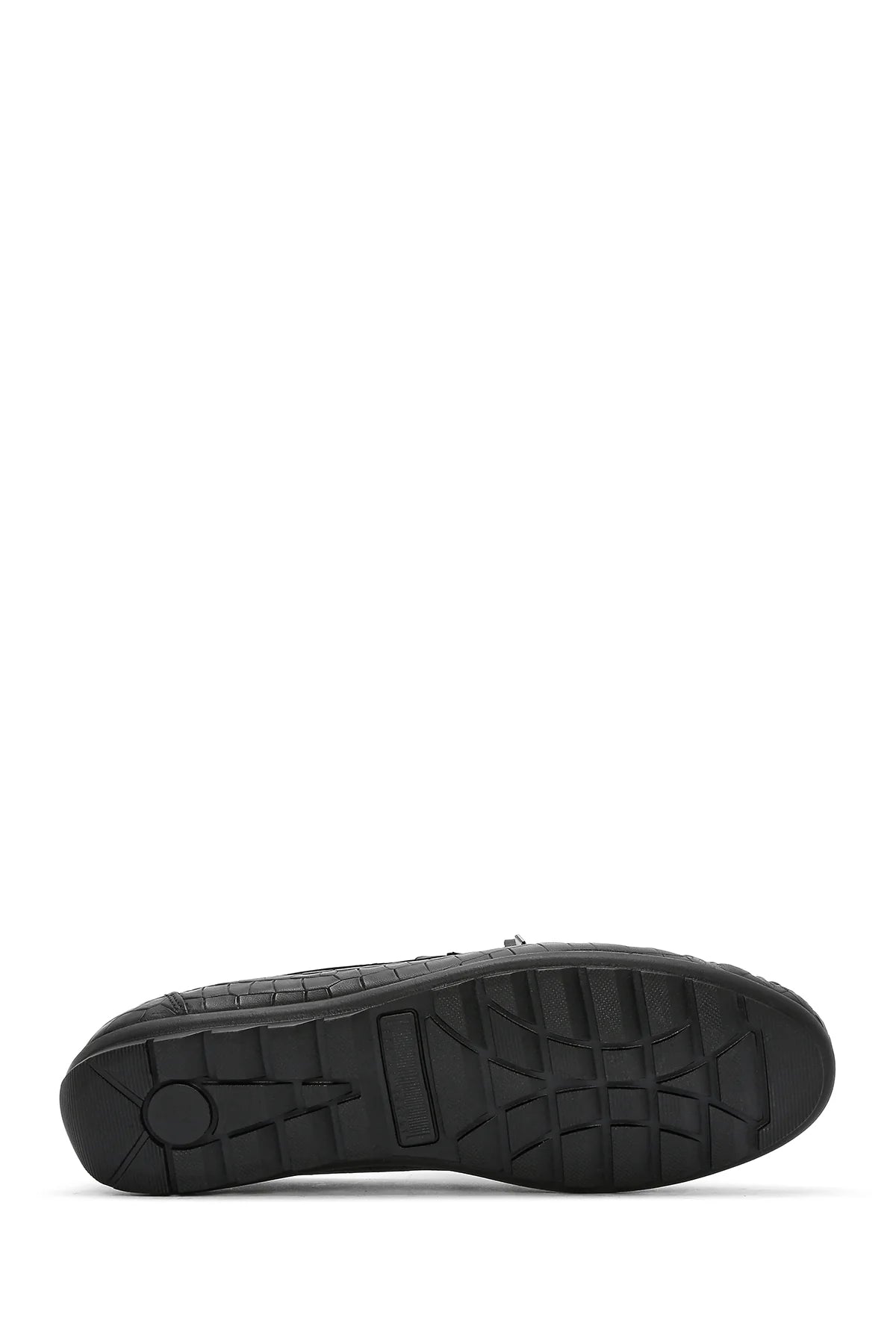 Erkek Siyah Kroko Deri Loafer