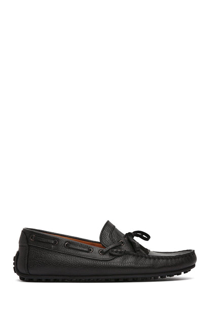Erkek Siyah Püsküllü Deri Loafer