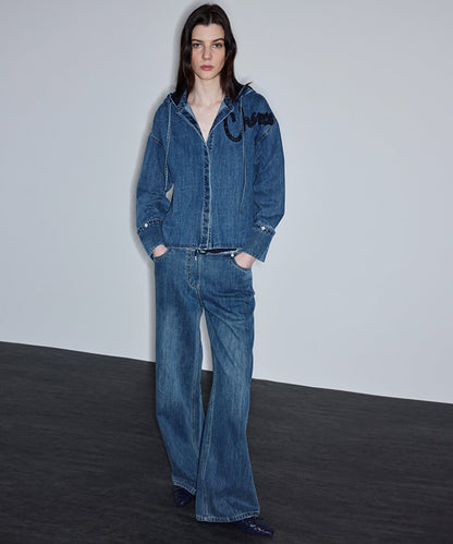 Mavi Kontrast Kapüşonlu Denim Gömlek Is1260025105089 | Ipekyol