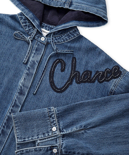 Mavi Kontrast Kapüşonlu Denim Gömlek Is1260025105089 | Ipekyol