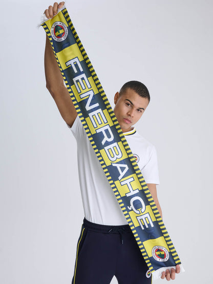 Fenerbahçe Sarı Lacivert Çubuklu Unisex Şal
