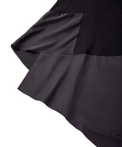 Siyah Kumaş Mix Asimetrik Elbise Is1260002233001 | Ipekyol