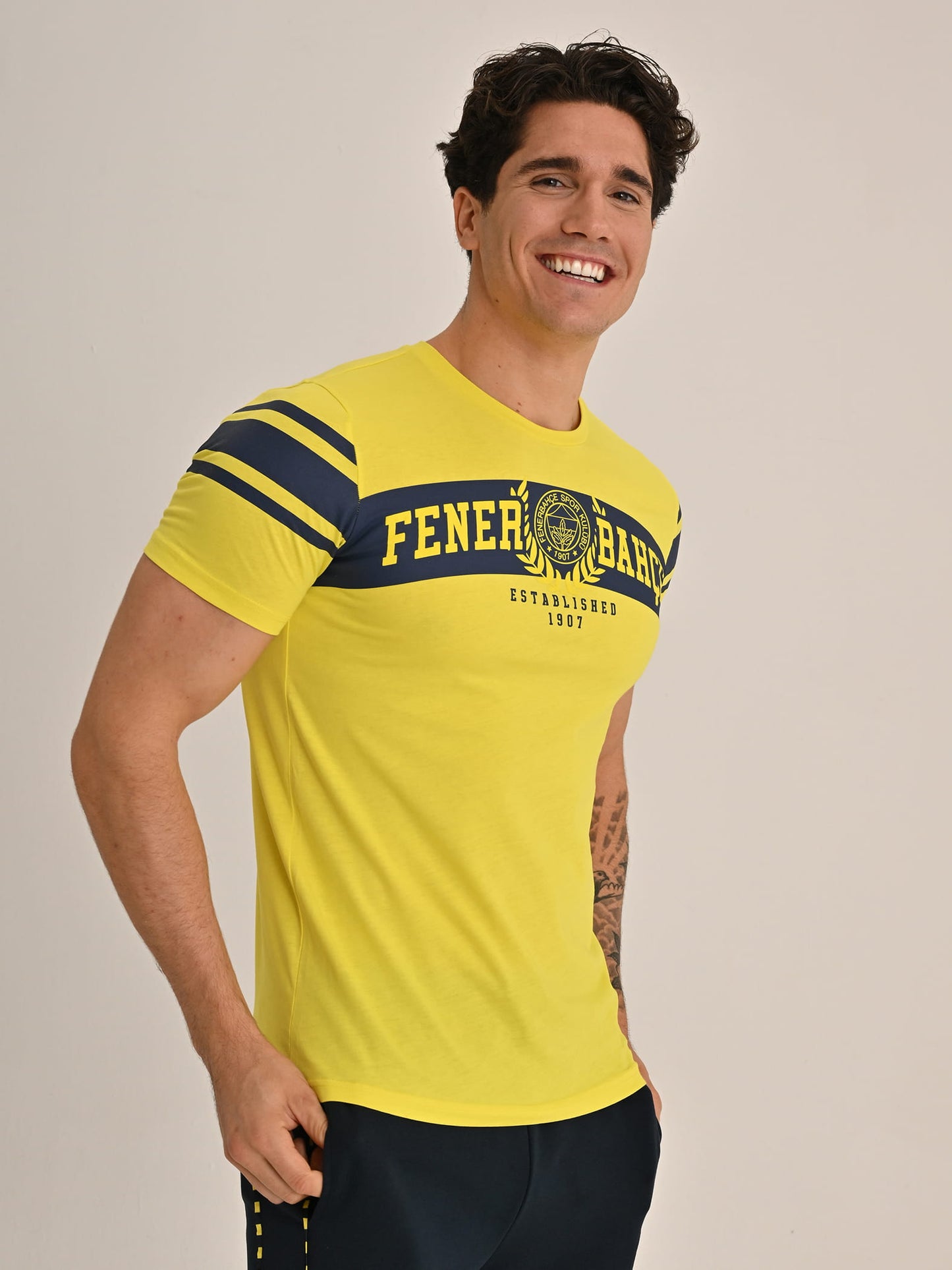 Fenerbahçe Sarı Kolej Established 1907 Erkek Tshirt