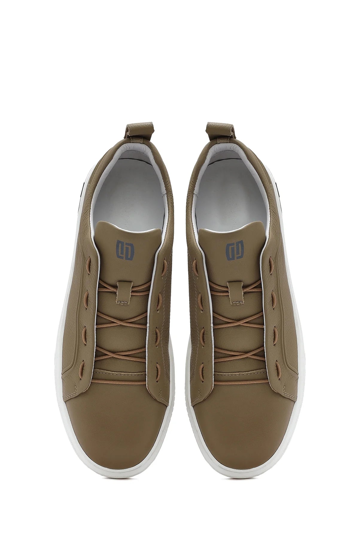 Erkek Bej Deri Sneaker