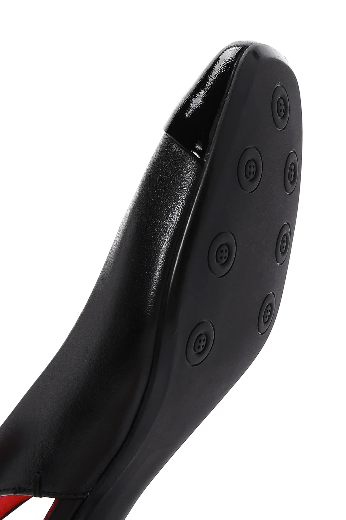 Derimod Gritti Kadın Siyah Arkası Açık Kısa Kalın Topuklu Deri Ayakkabı