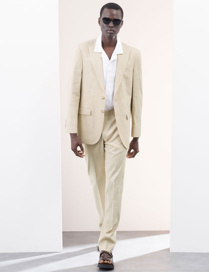 Keten Karışımlı Tailored Fit Takım Pantolonu