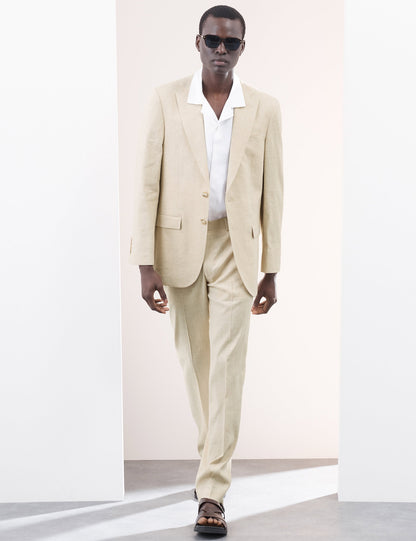 Keten Karışımlı Tailored Fit Takım Pantolonu