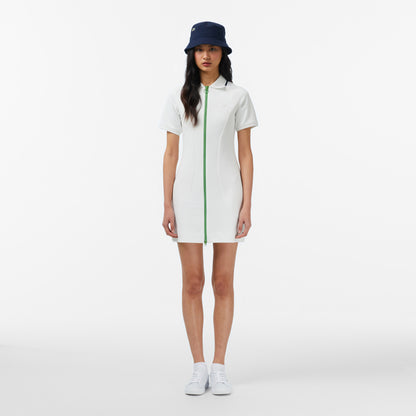 Kadın Classic Fit Kısa Kollu Krem Elbise