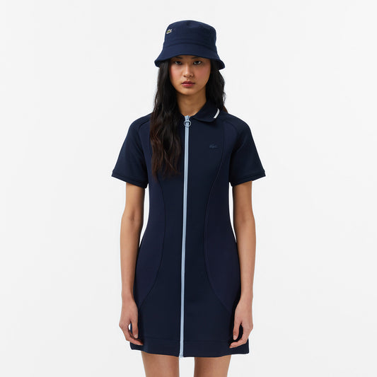 Kadın Classic Fit Kısa Kollu Lacivert Elbise
