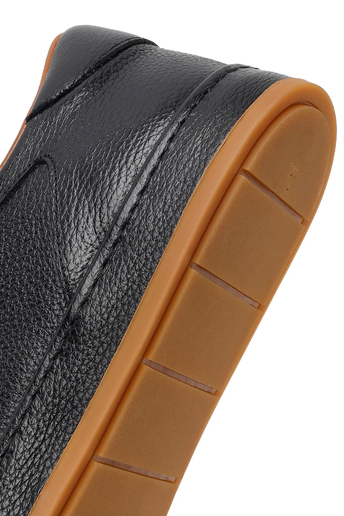 Erkek Siyah Bağcıklı Deri Sneaker