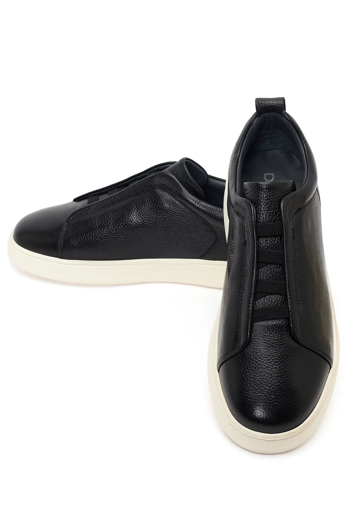 Erkek Siyah Deri Sneaker
