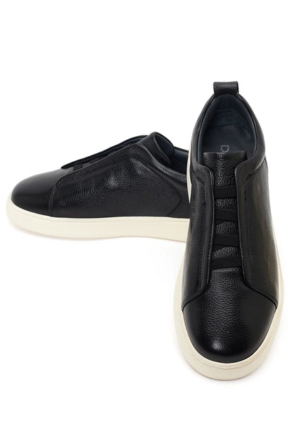 Erkek Siyah Deri Sneaker