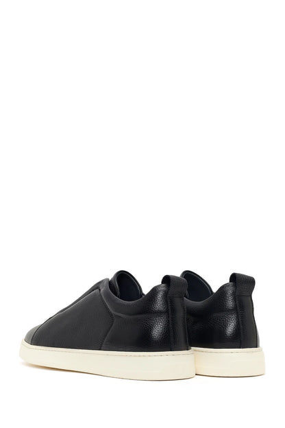 Erkek Siyah Deri Sneaker
