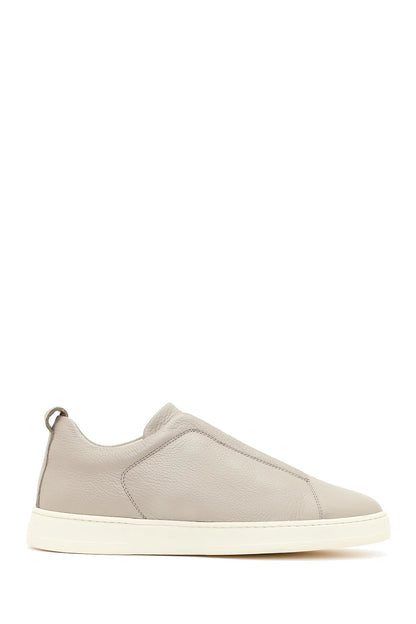 Erkek Açık Gri Deri Sneaker