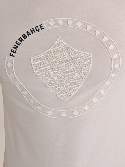 Fenerbahçe Beyaz Tribün Arma Erkek Tshirt