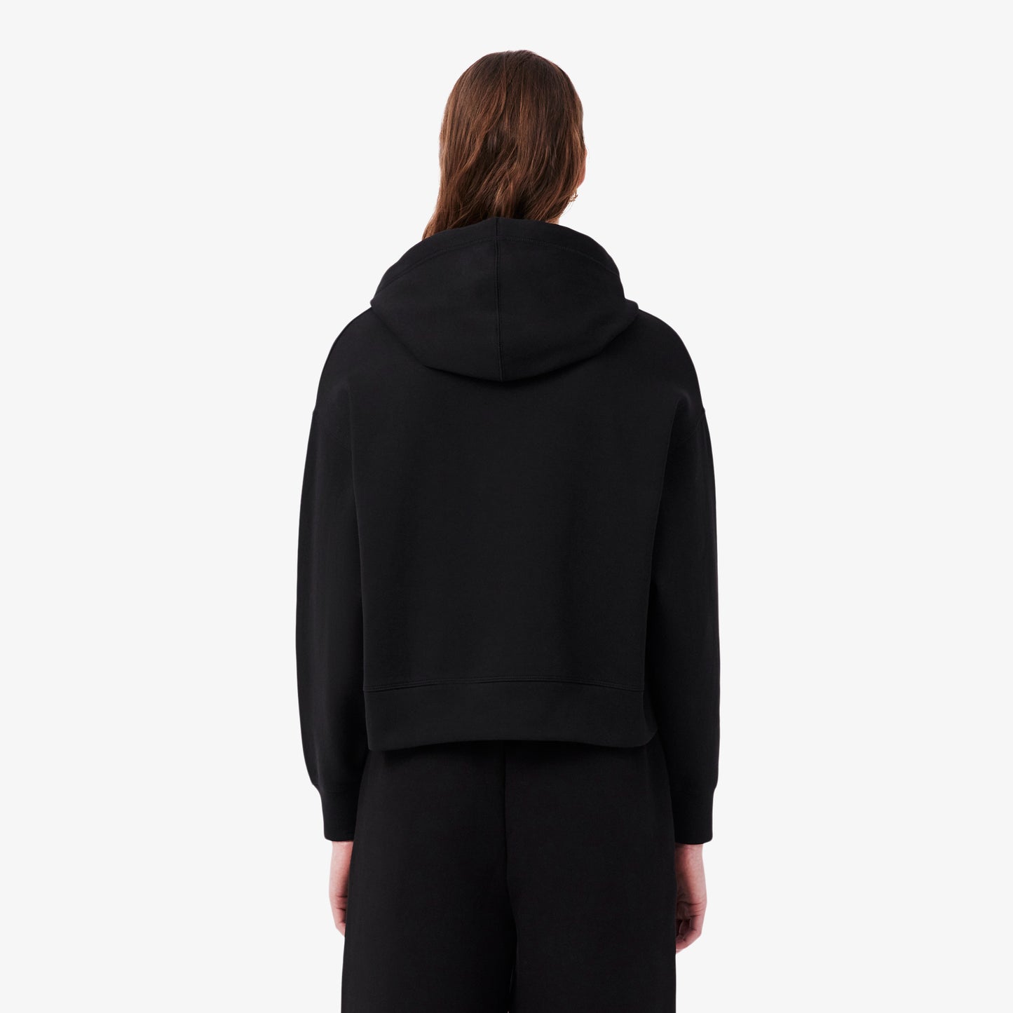 Kadın Oversize Fit Kapüşonlu Siyah Sweatshirt