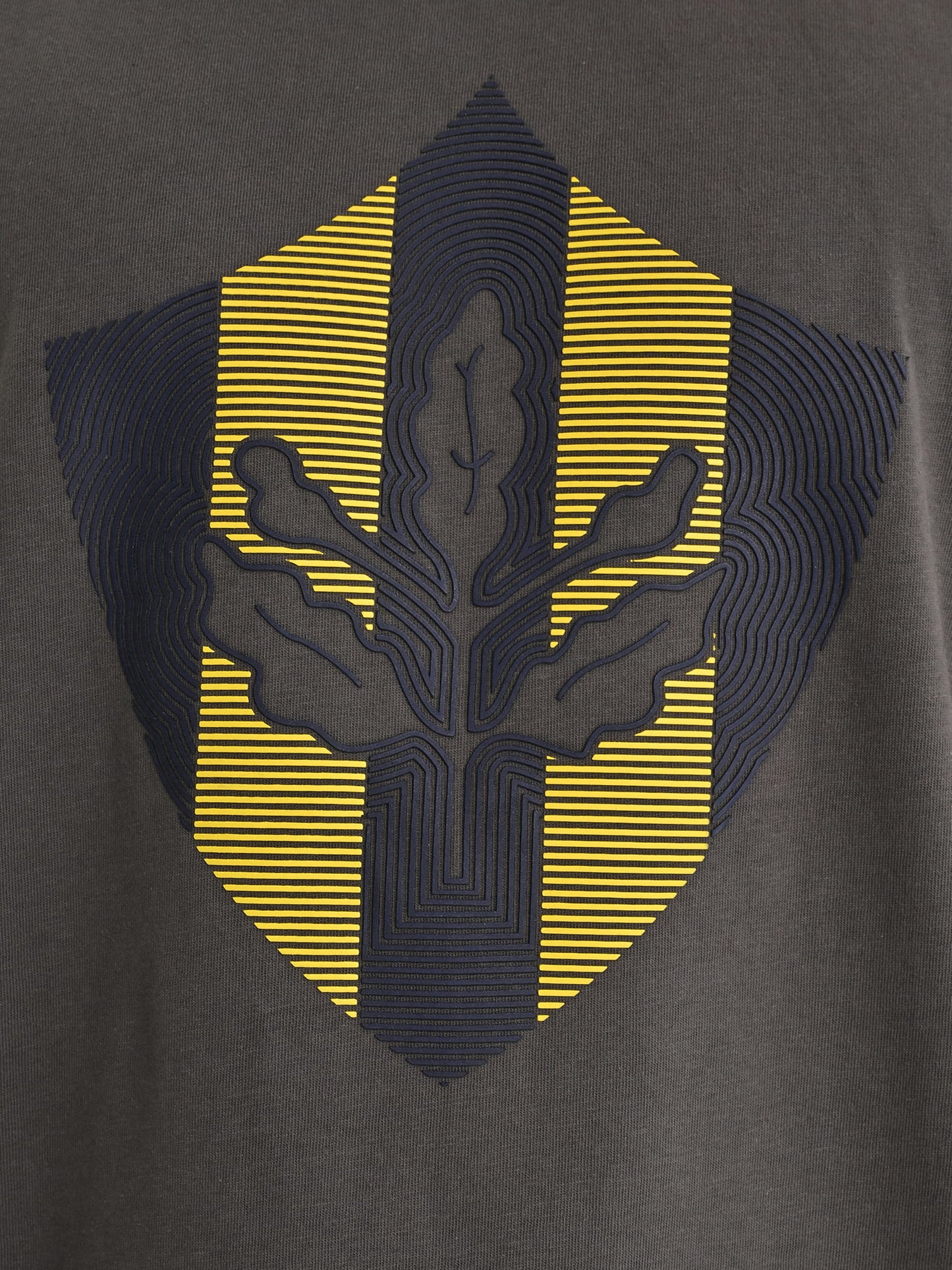 Fenerbahçe Gri Tribün Çubuklu Arma Erkek Oversize Tshirt