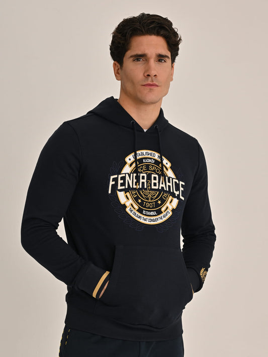 Fenerbahçe Lacivert Kolej Gold Çelenk Erkek Sweatshirt