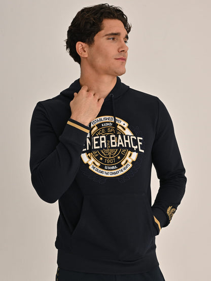 Fenerbahçe Lacivert Kolej Gold Çelenk Erkek Sweatshirt