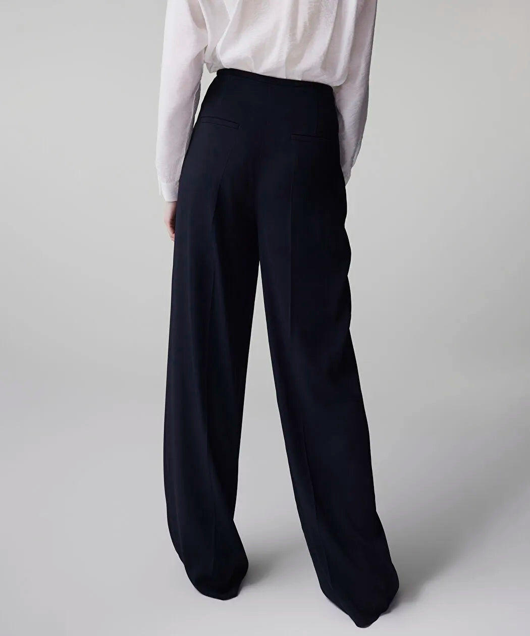 Lacivert Belden Bağlamalı Wide Leg Fit Pantolon Is1260003096015 | Ipekyol