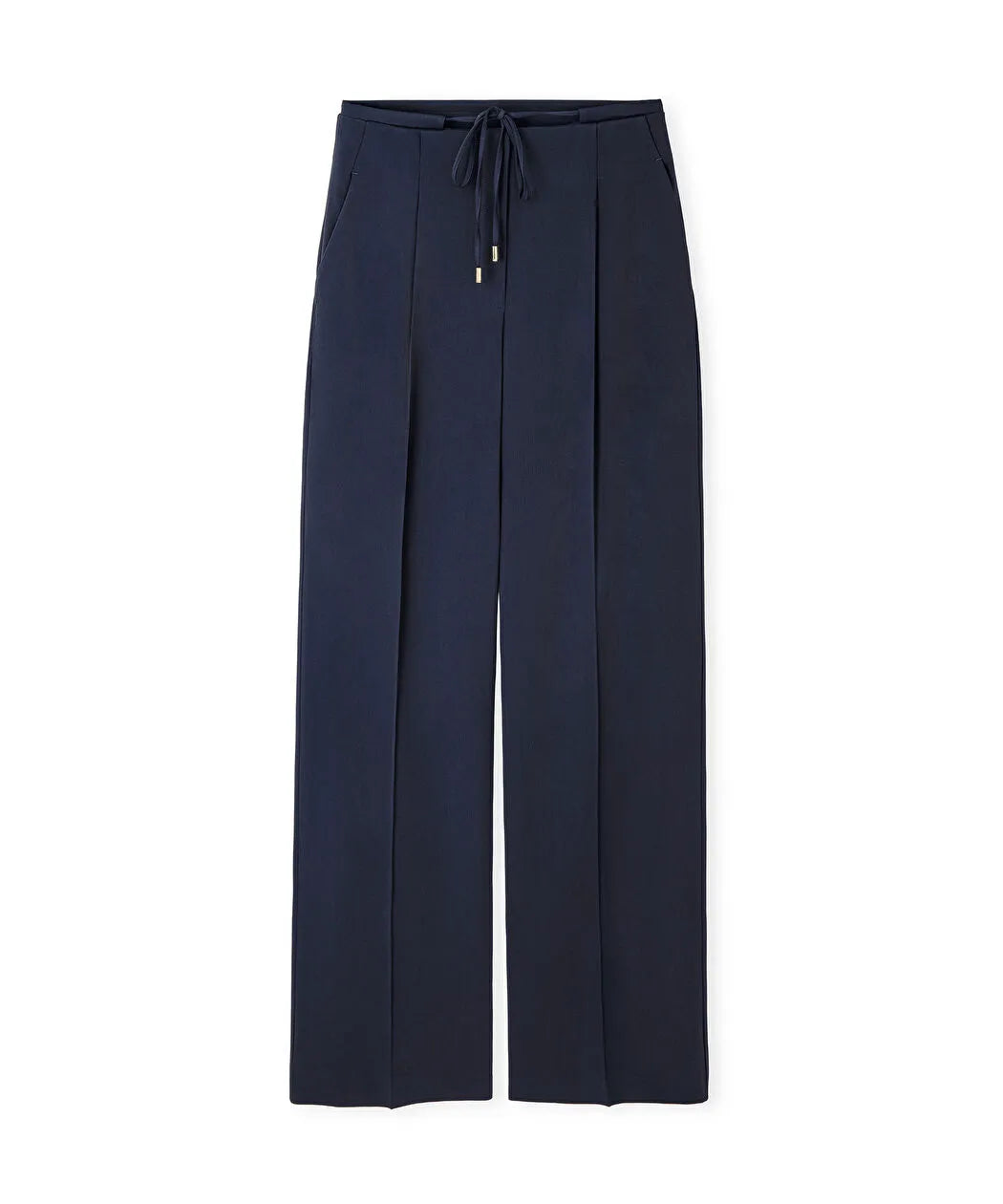 Lacivert Belden Bağlamalı Wide Leg Fit Pantolon Is1260003096015 | Ipekyol