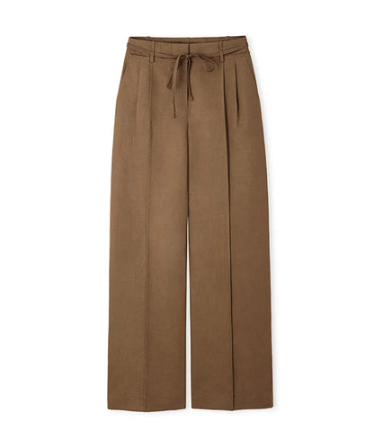 Haki Ince Kuşaklı Wide Leg Pantolon Is1260003138177 | Ipekyol