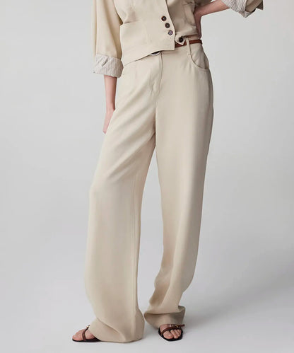 Natürel Kemerli Straight Fit Pantolon Is1260003145003 | Ipekyol