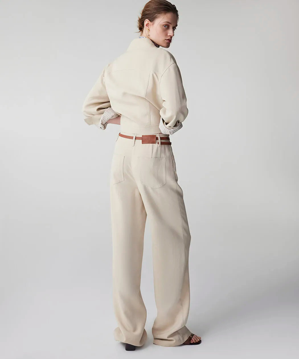 Natürel Kemerli Straight Fit Pantolon Is1260003145003 | Ipekyol