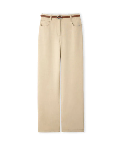 Natürel Kemerli Straight Fit Pantolon Is1260003145003 | Ipekyol