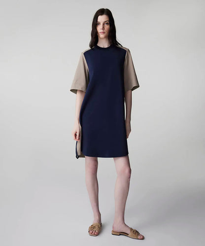 Haki Colorblock Kumaş Mix Elbise Is1260002222022 | Ipekyol