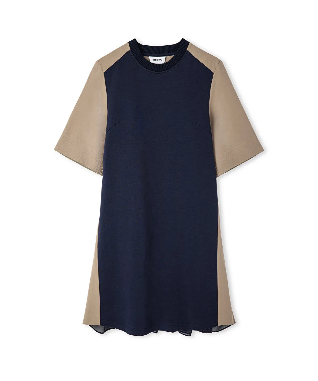 Haki Colorblock Kumaş Mix Elbise Is1260002222022 | Ipekyol