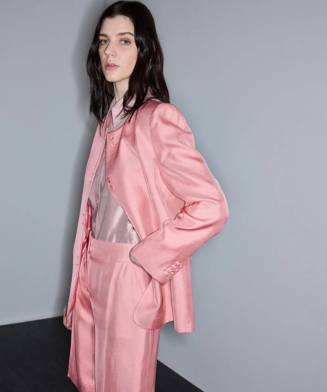 Pembe Çift Parça Görünüm Blazer Is1260106022039 | Ipekyol