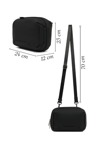 D-pack Erkek Siyah Kumaş El Çantası