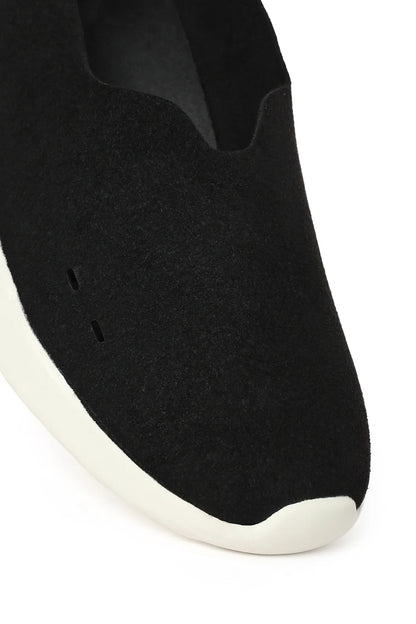 Kadın Siyah Kalın Tabanlı Süet Ayakkabı