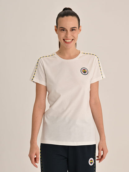 Fenerbahçe Beyaz Tribün Basic Kadın Tshirt