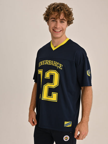 Fenerbahçe Lacivert Kolej Fb 12 Erkek Oversize Tshirt