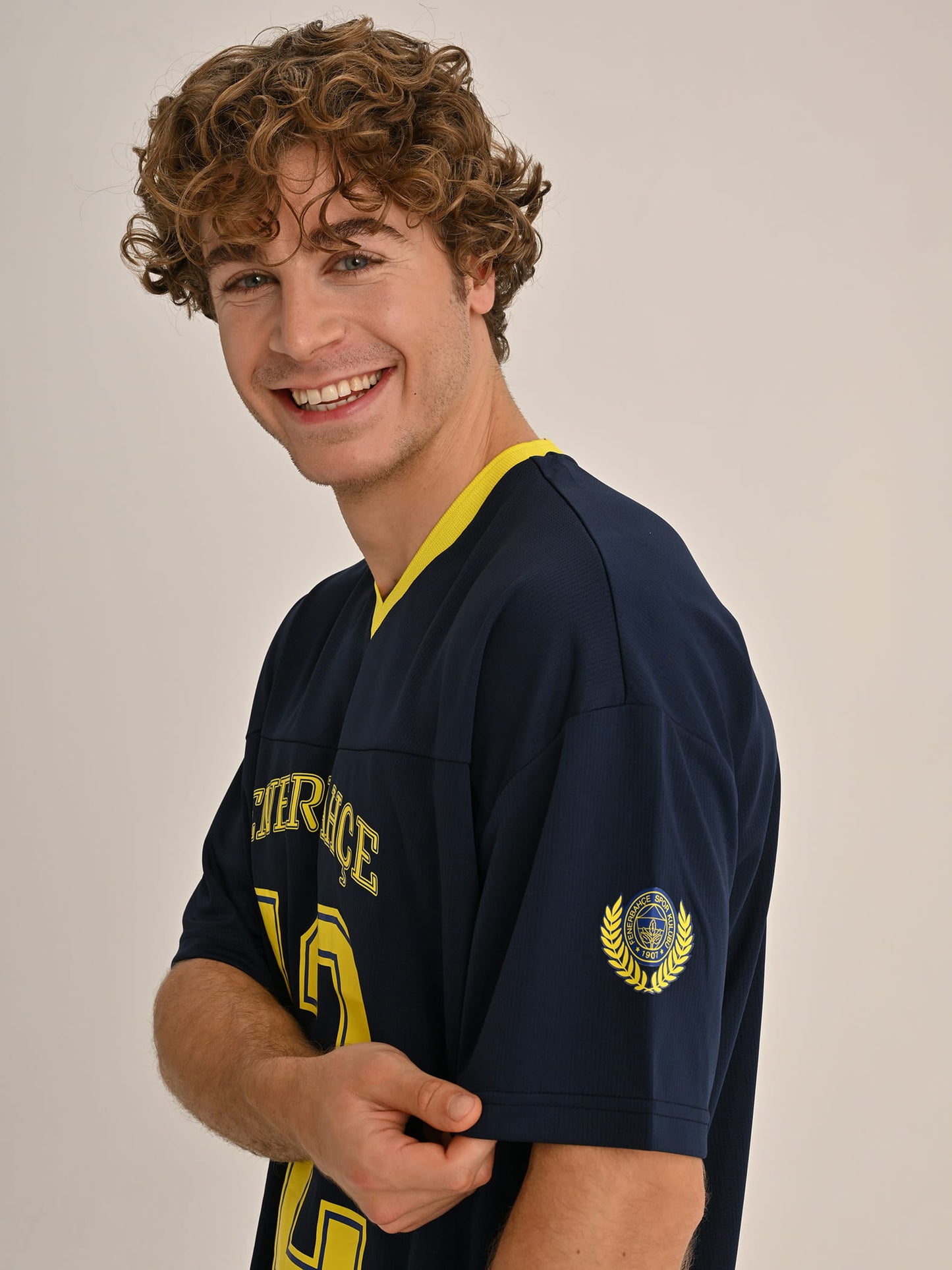 Fenerbahçe Lacivert Kolej Fb 12 Erkek Oversize Tshirt