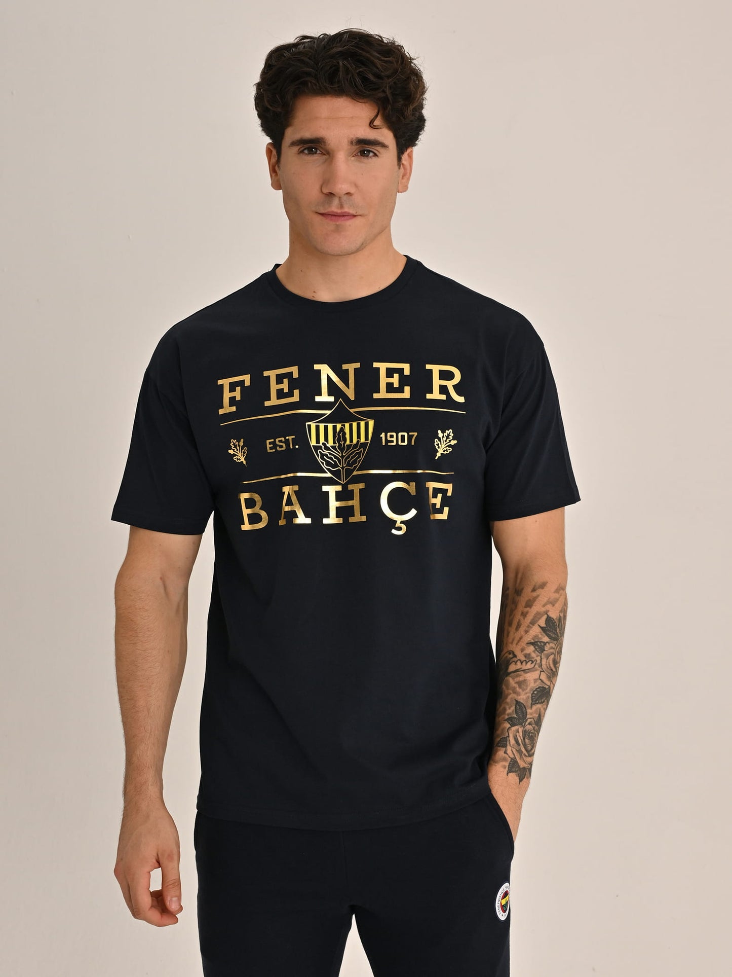 Fenerbahçe Lacivert Tribün Est. 1907 Erkek Oversize Tshirt