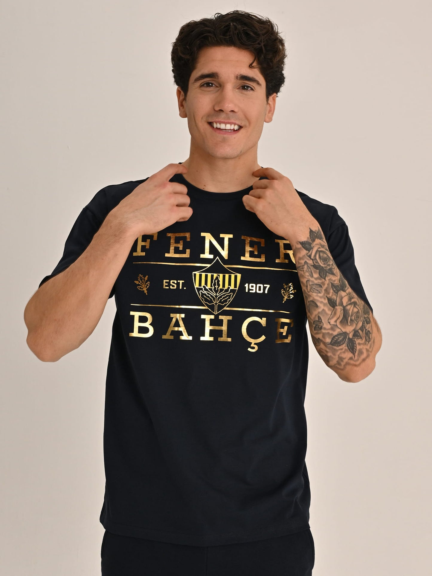 Fenerbahçe Lacivert Tribün Est. 1907 Erkek Oversize Tshirt