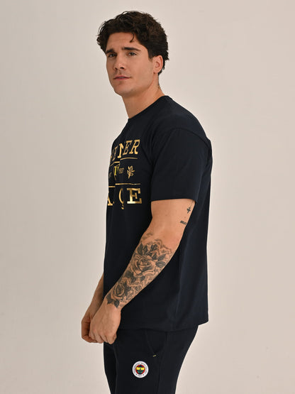 Fenerbahçe Lacivert Tribün Est. 1907 Erkek Oversize Tshirt