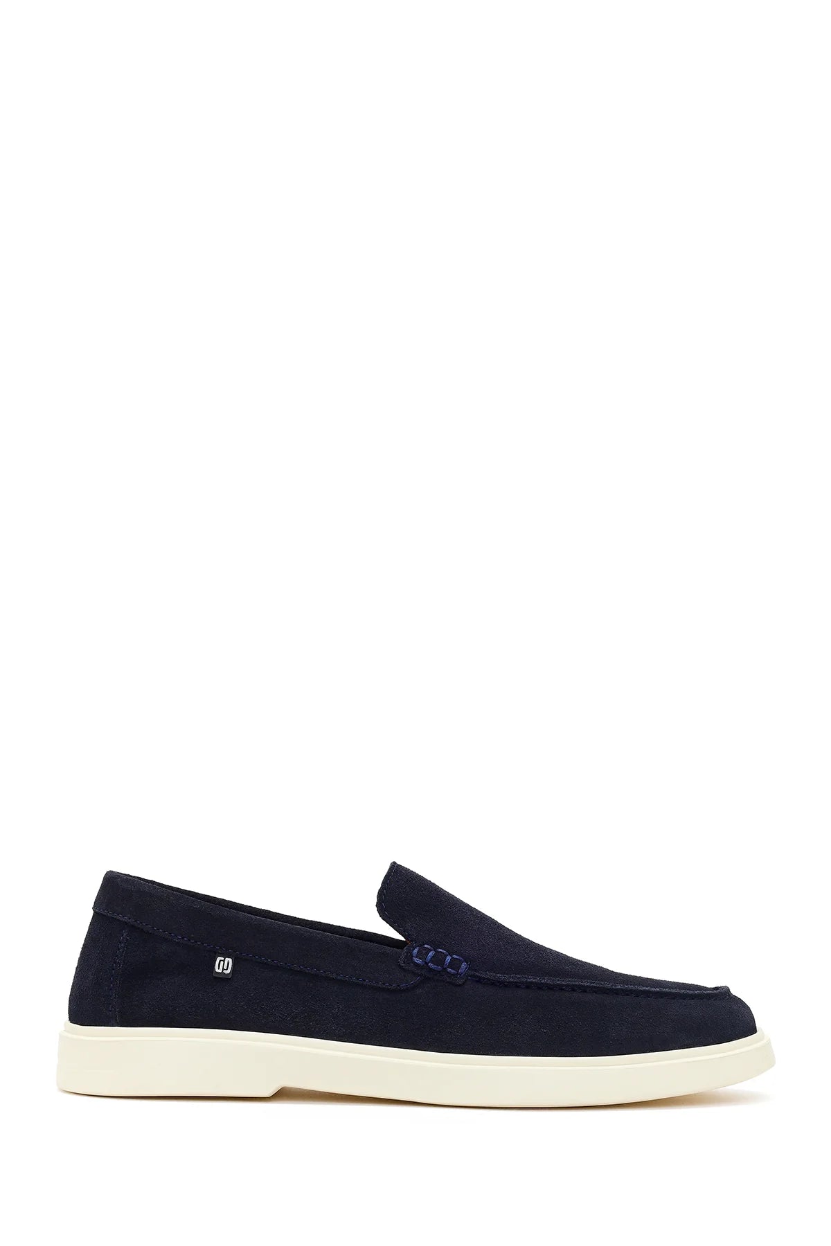 Erkek Lacivert Süet Deri Casual Loafer